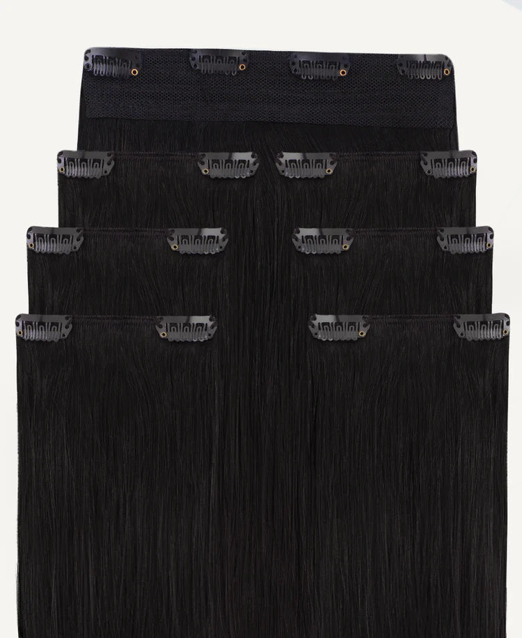 Clip-in Hair Extensions #1b Natural Black