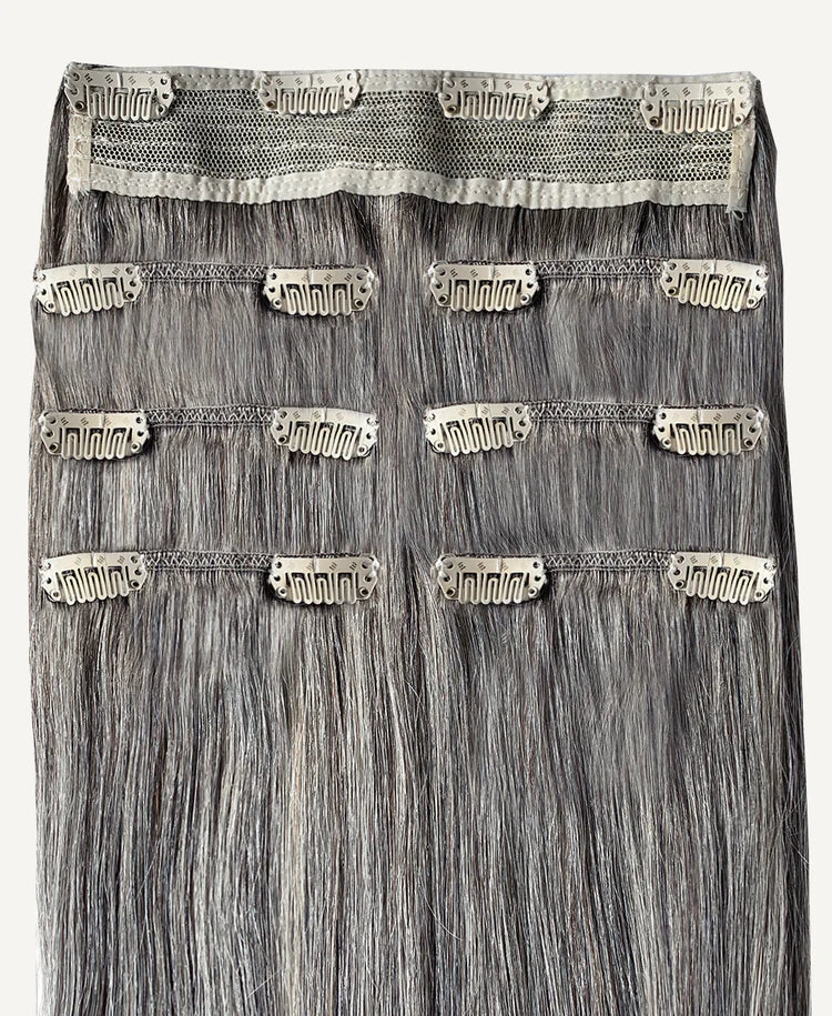 Clip-in Hair Extensions #Gray Salt & Pepper